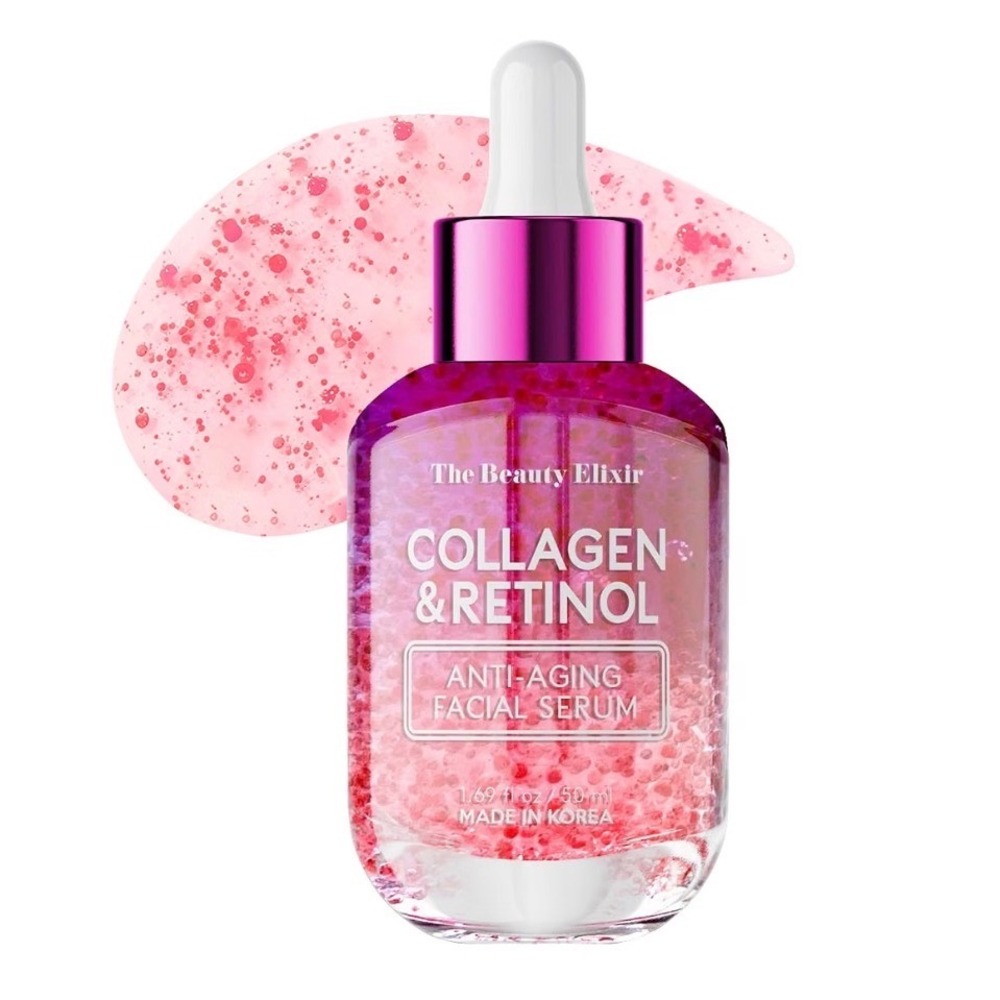 The Beauty Elixir Collagen & Retinol Serum 1.69oz Pink New Anti-Aging K-Beauty